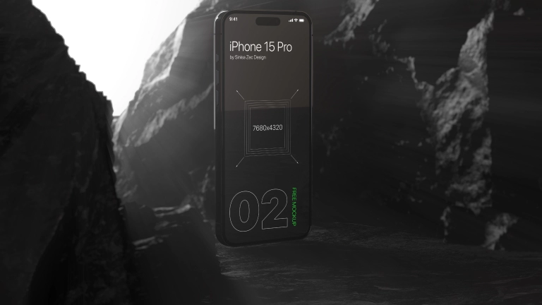 iPhone 15 Pro Free Photoshop Mockup HQ 8K Resolution